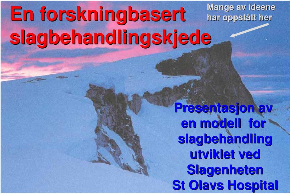 Presentasjon av en modell for