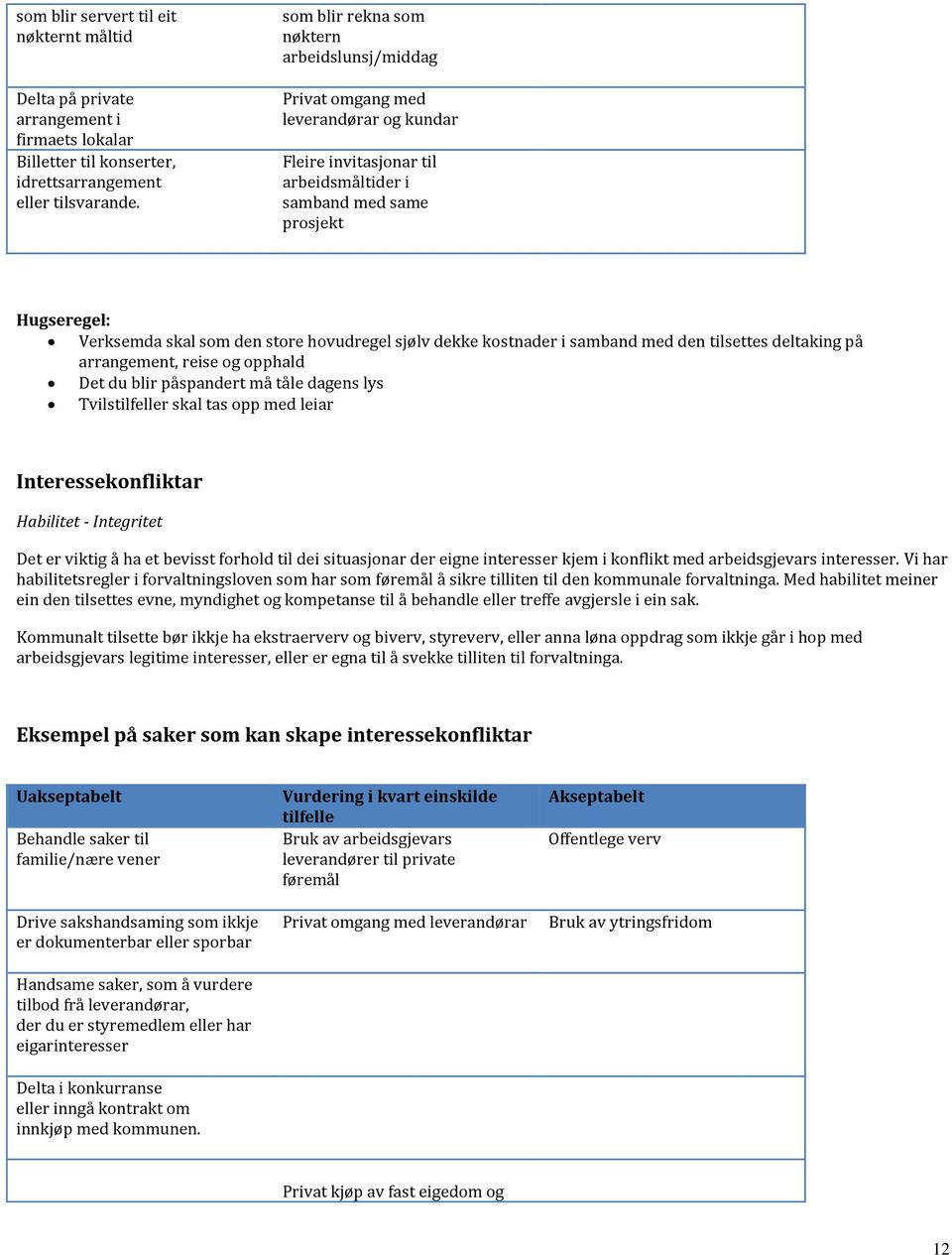 hovudregel sjølv dekke kostnader i samband med den tilsettes deltaking på arrangement, reise og opphald Det du blir påspandert må tåle dagens lys Tvilstilfeller skal tas opp med leiar