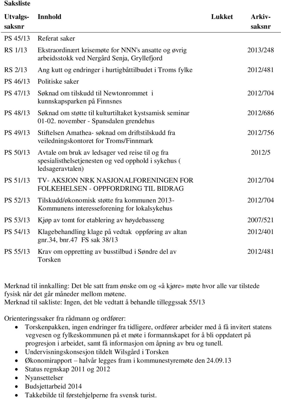 Søknad om støtte til kulturtiltaket kystsamisk seminar 01-02.