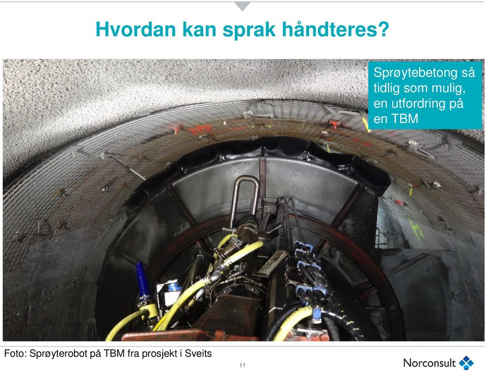 en utfordring på en TBM Foto: