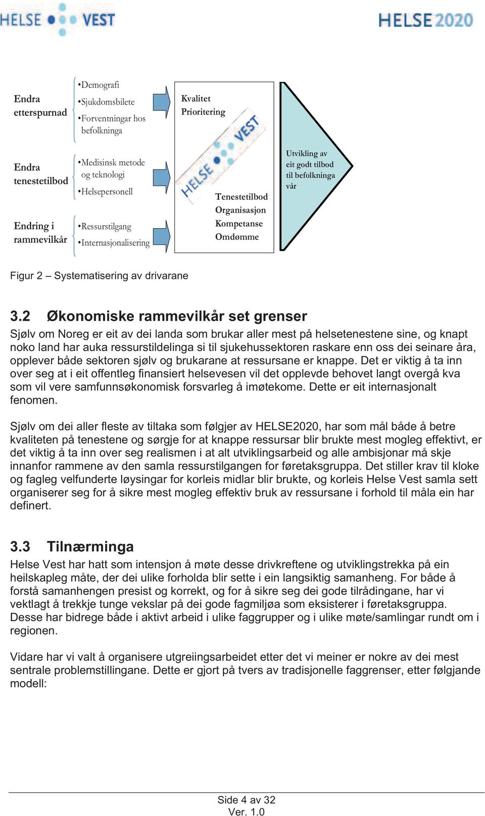 2 Økonomiske rammevilkår set grenser Sjølv om Noreg er eit av dei landa som brukar aller mest på helsetenestene sine, og knapt noko land har auka ressurstildelinga si til sjukehussektoren raskare enn