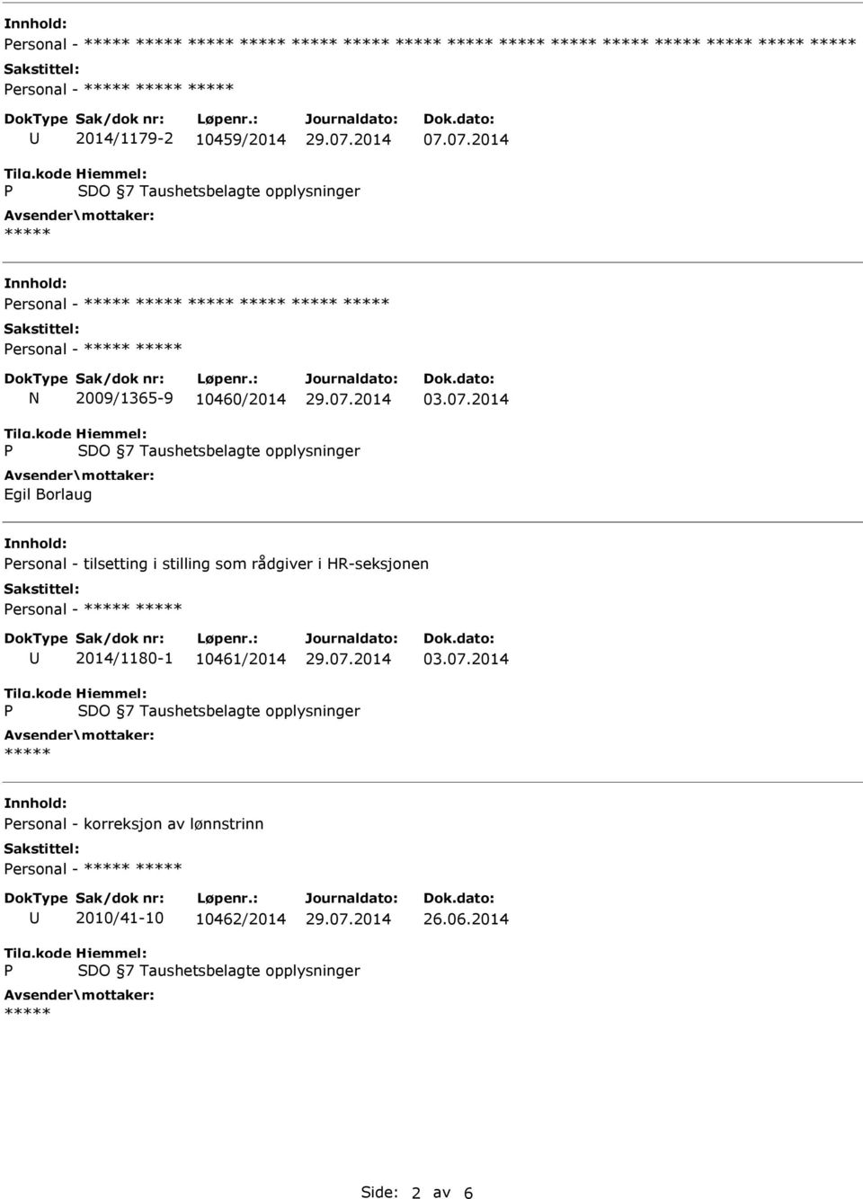 - tilsetting i stilling som rådgiver i HR-seksjonen ersonal - 2014/1180-1