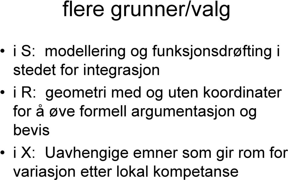 koordinater for å øve formell argumentasjon og bevis i X: