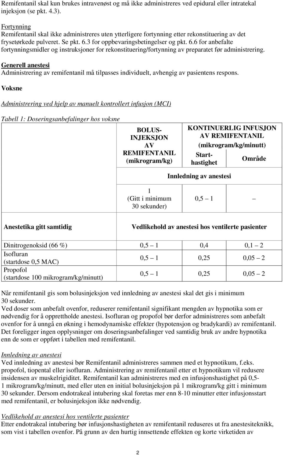 3 for oppbevaringsbetingelser og pkt. 6.6 for anbefalte fortynningsmidler og instruksjoner for rekonstituering/fortynning av preparatet før administrering.