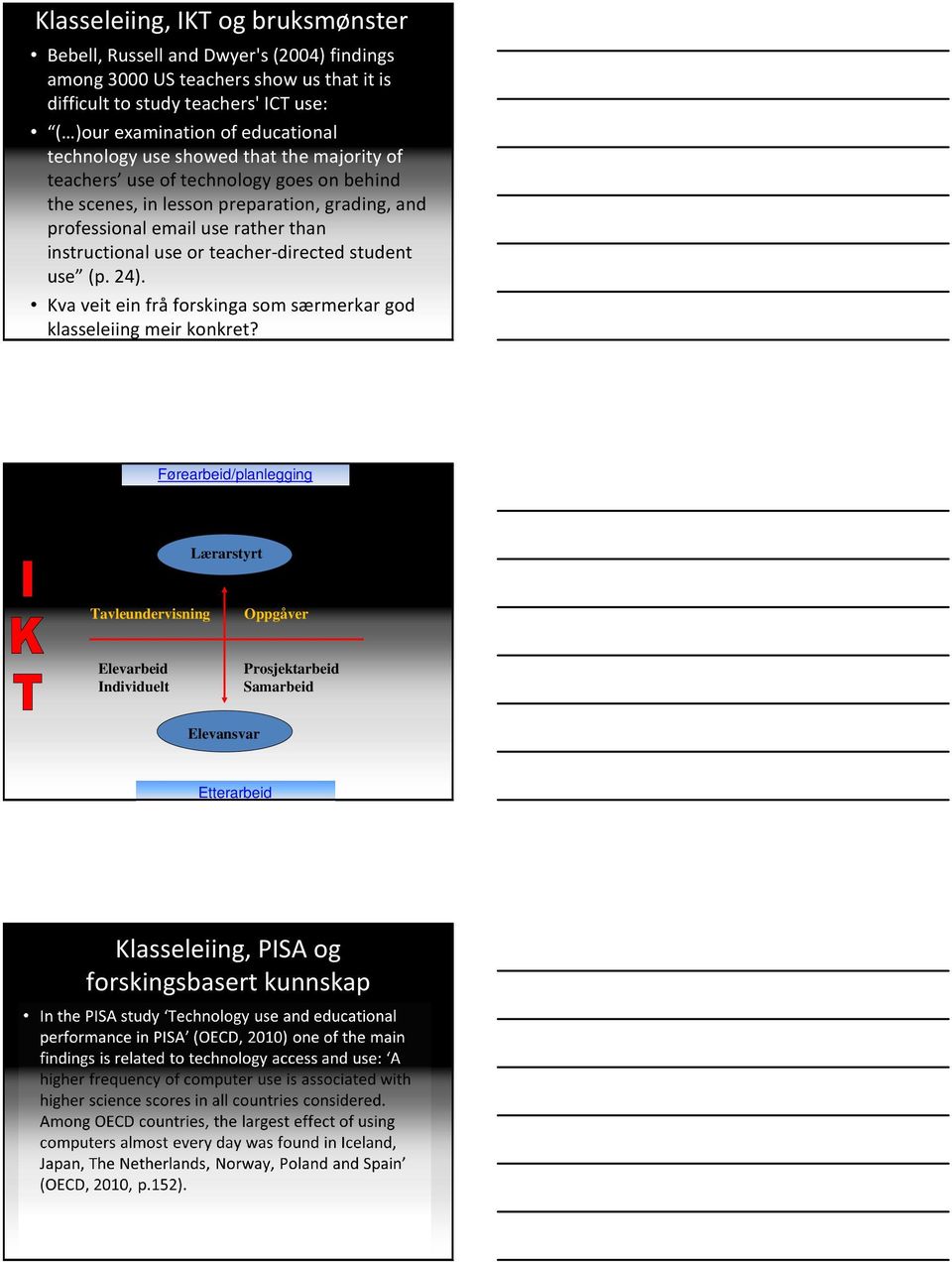 instructional use or teacher-directed student use (p. 24). Kvaveiteinfråforskingasomsærmerkargod klasseleiing meir konkret?