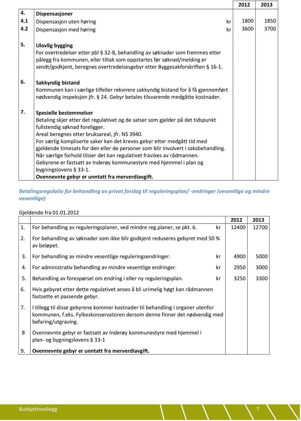 overtredelsesgebyr etter Byggesakforskriften 16-1. 6. Sakkyndig bistand Kommunen kan i særlige tilfeller rekvirere sakkyndig bistand for å få gjennomført nødvendig inspeksjon jfr. 24.