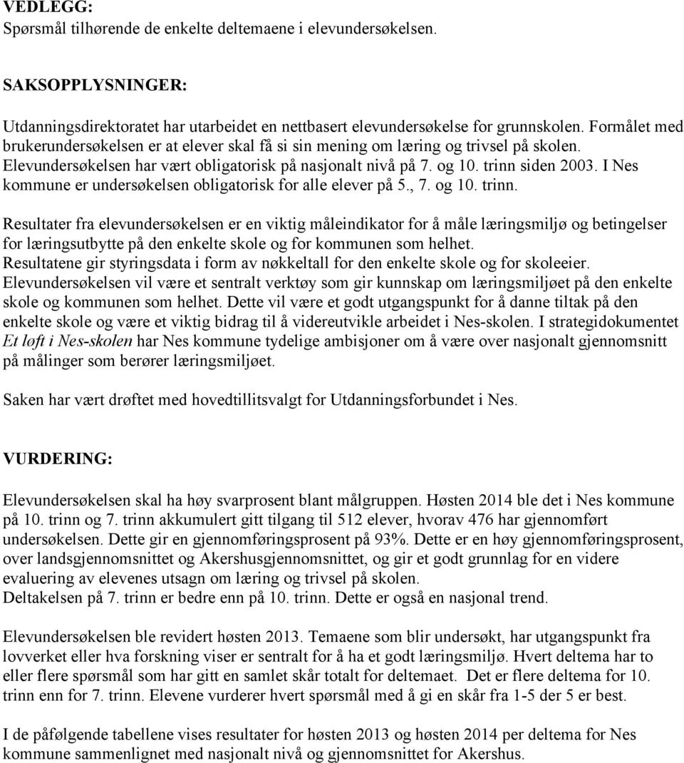 I er undersøkelsen obligatorisk for alle elever på 5., 7. og 10. trinn.