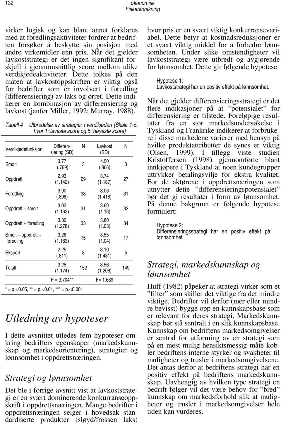 Dette tolkes på den måten at lavkostoppskriften er viktig også for bedrifter som er involvert i foredling (differensiering) av laks og ørret.