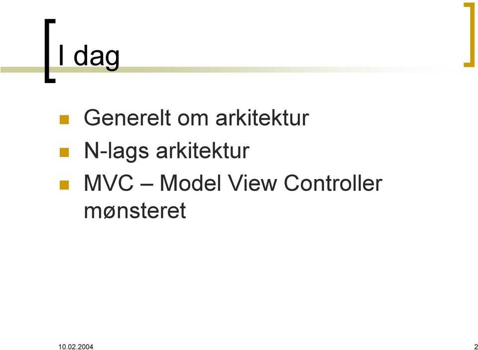 arkitektur MVC Model