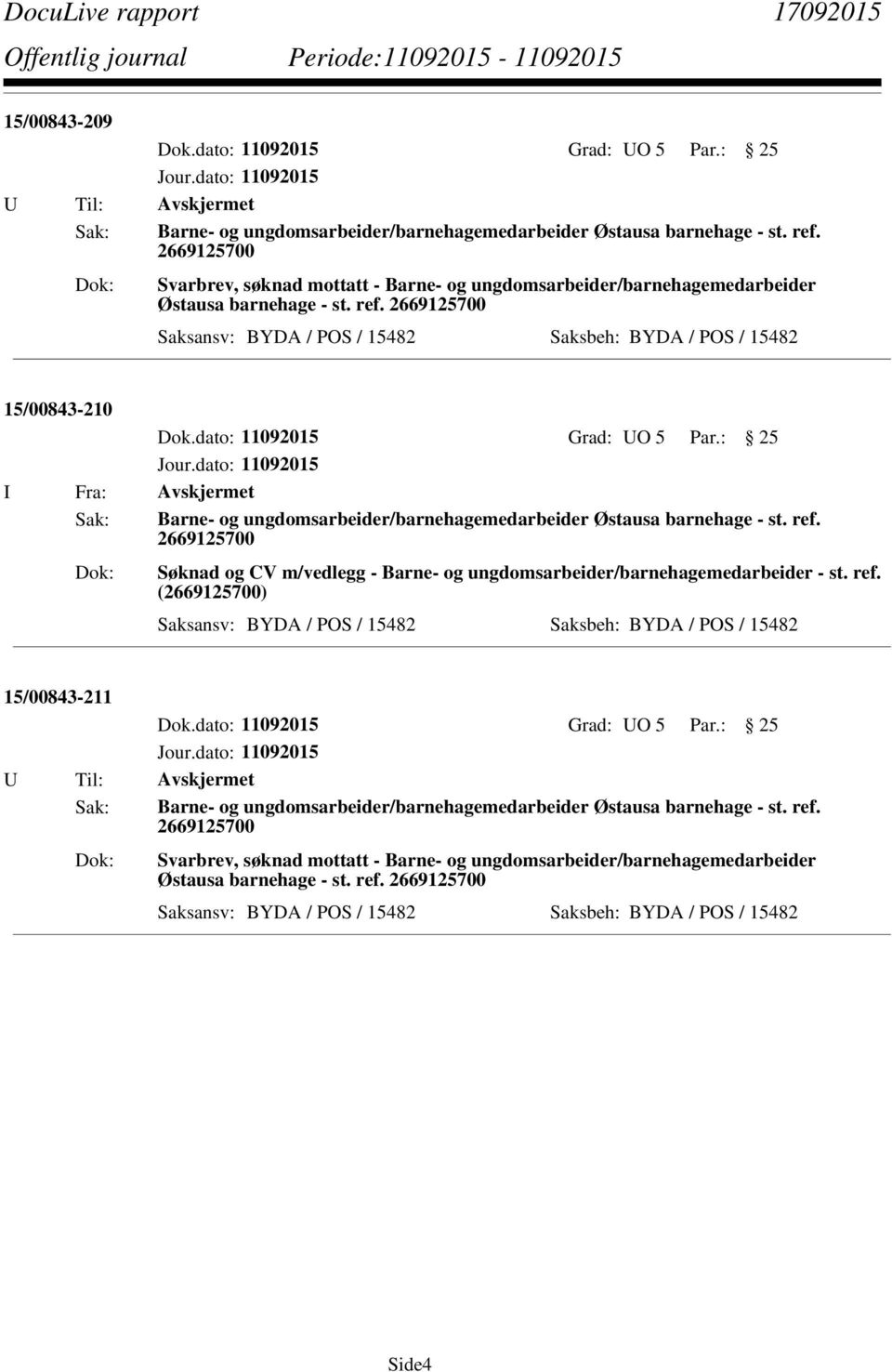 15/00843-210 Søknad og CV m/vedlegg - Barne- og