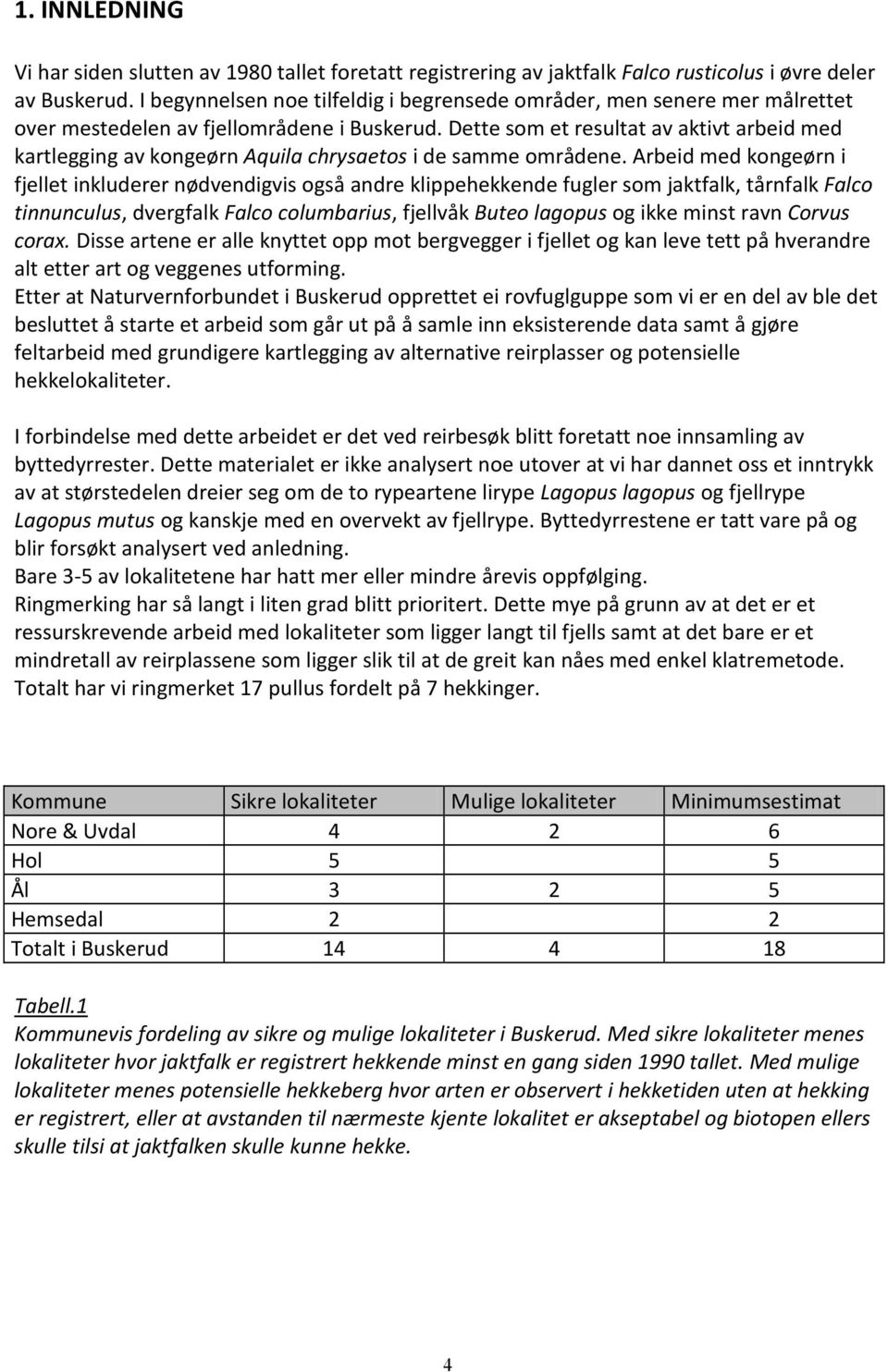 Dette som et resultat av aktivt arbeid med kartlegging av kongeørn Aquila chrysaetos i de samme områdene.