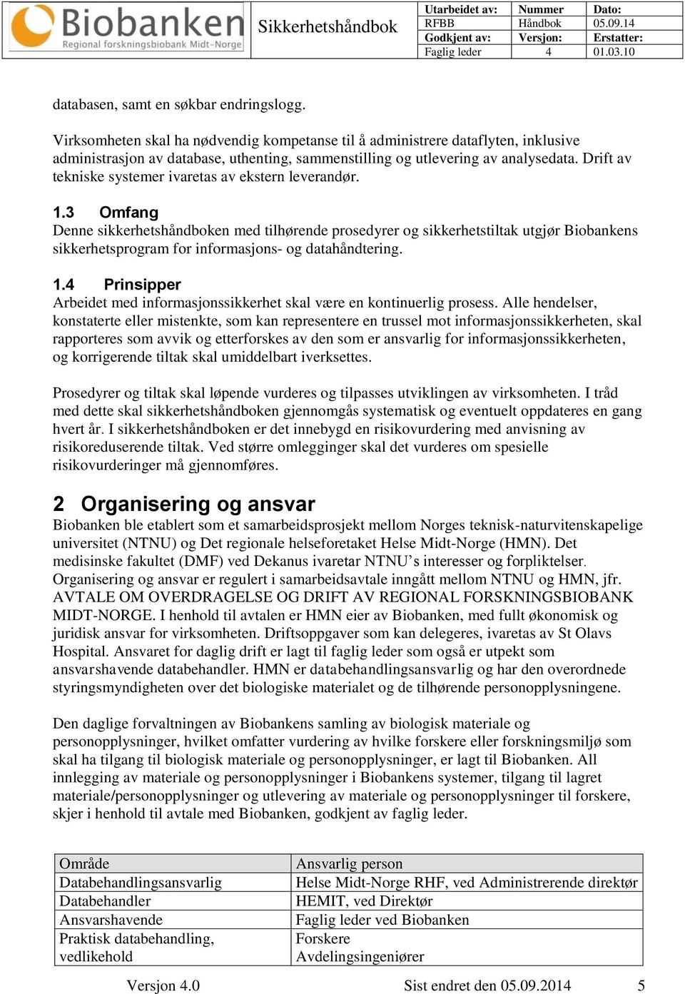 Drift av tekniske systemer ivaretas av ekstern leverandør. 1.