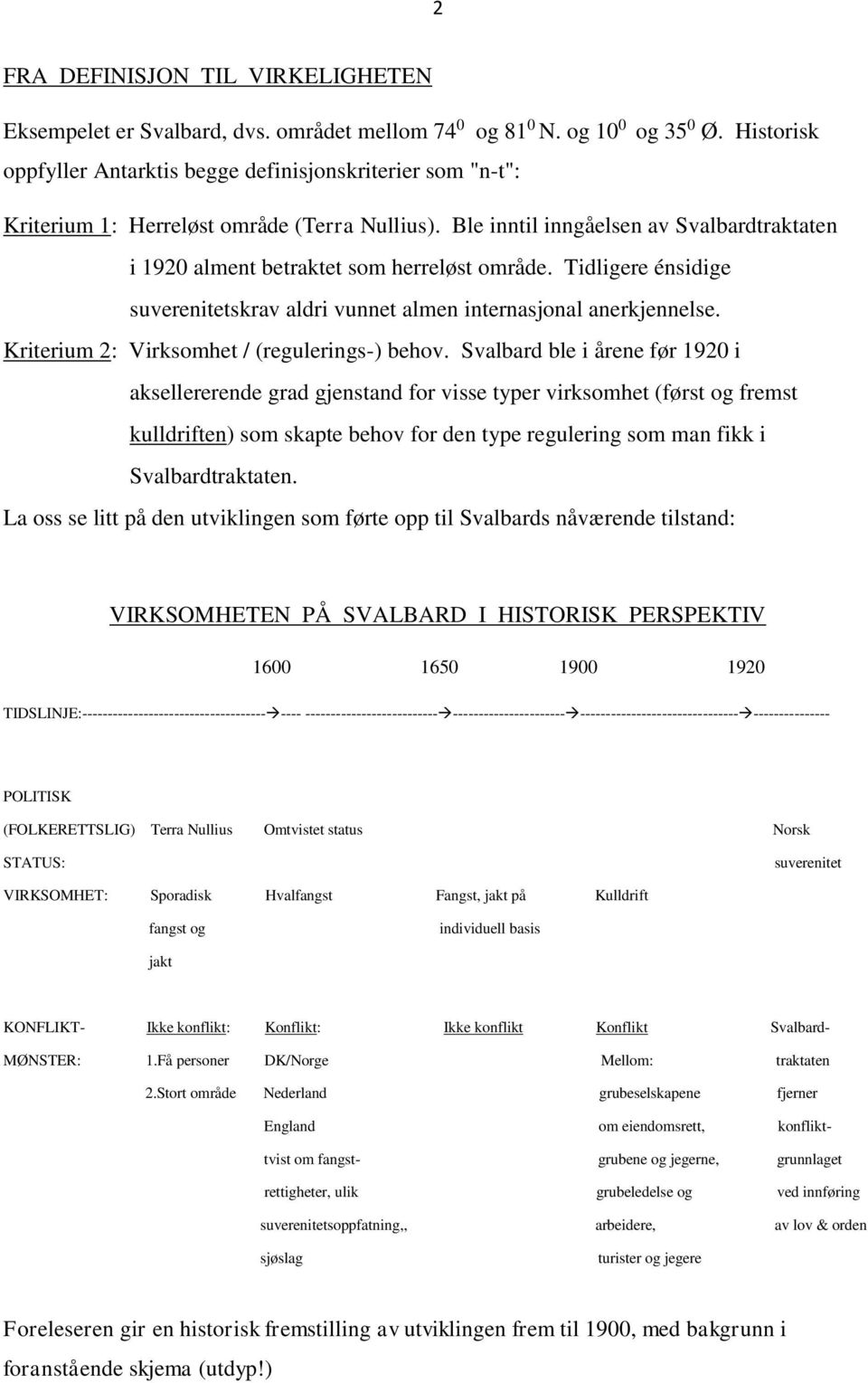 Ble inntil inngåelsen av Svalbardtraktaten i 1920 alment betraktet som herreløst område. Tidligere énsidige suverenitetskrav aldri vunnet almen internasjonal anerkjennelse.