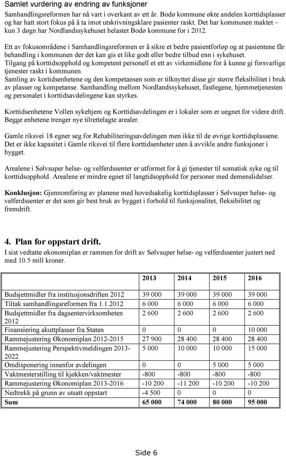 Det har kommunen maktet kun 3 døgn har Nordlandssykehuset belastet Bodø kommune for i 2012.