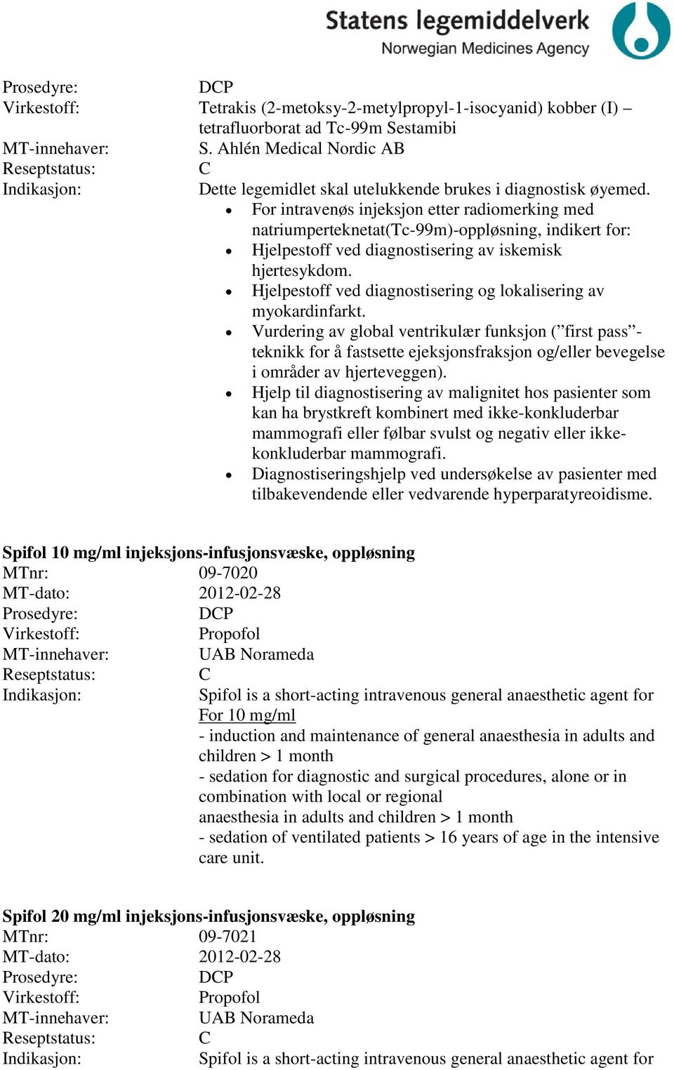 Hjelpestoff ved diagnostisering og lokalisering av myokardinfarkt.