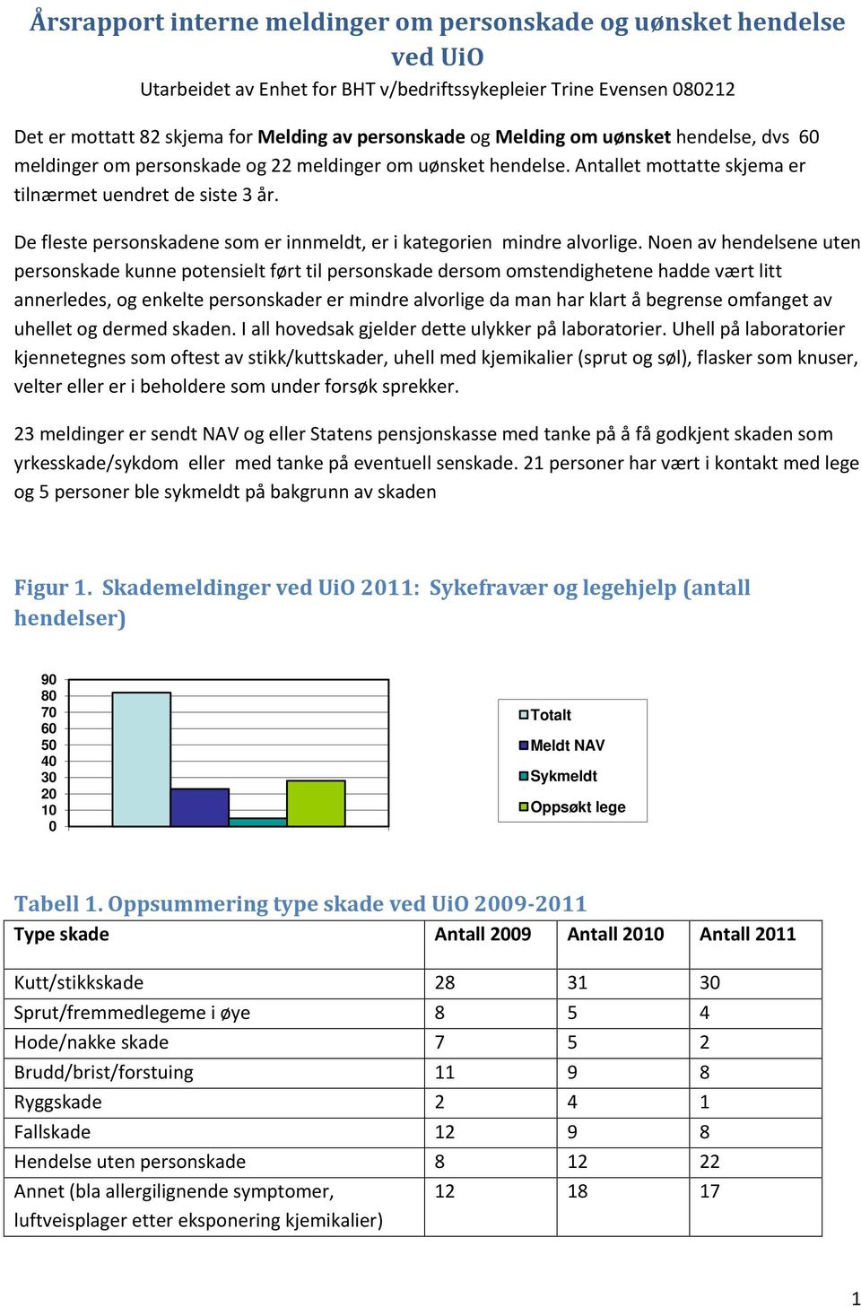 De fleste personskadene som er innmeldt, er i kategorien mindre alvorlige.