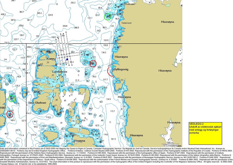 Reproduced with the permission of the Hydrographic Institute of the Republic of Croatia. Portions HNHS 2004. Reproduced with the permission of the Hellenic Navy Hydrographic Service, license no. 17.