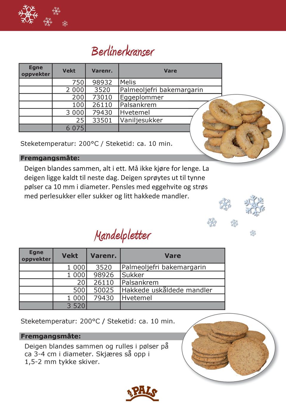 Pensles med eggehvite og strøs med perlesukker eller sukker og litt hakkede mandler. Mandelpletter Mandelpletter nr.