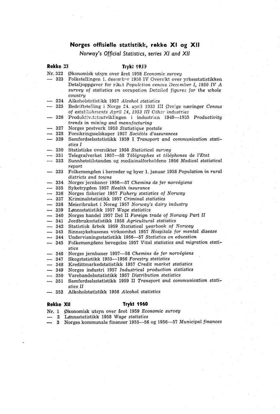 Alkoholstatistikk 1957 Alcohol statistics 325 Bedriftsteiiing i Norge 24.