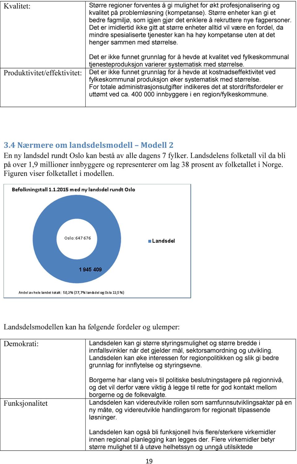 Det er imidlertid ikke gitt at større enheter alltid vil være en fordel, da mindre spesialiserte tjenester kan ha høy kompetanse uten at det henger sammen med størrelse.