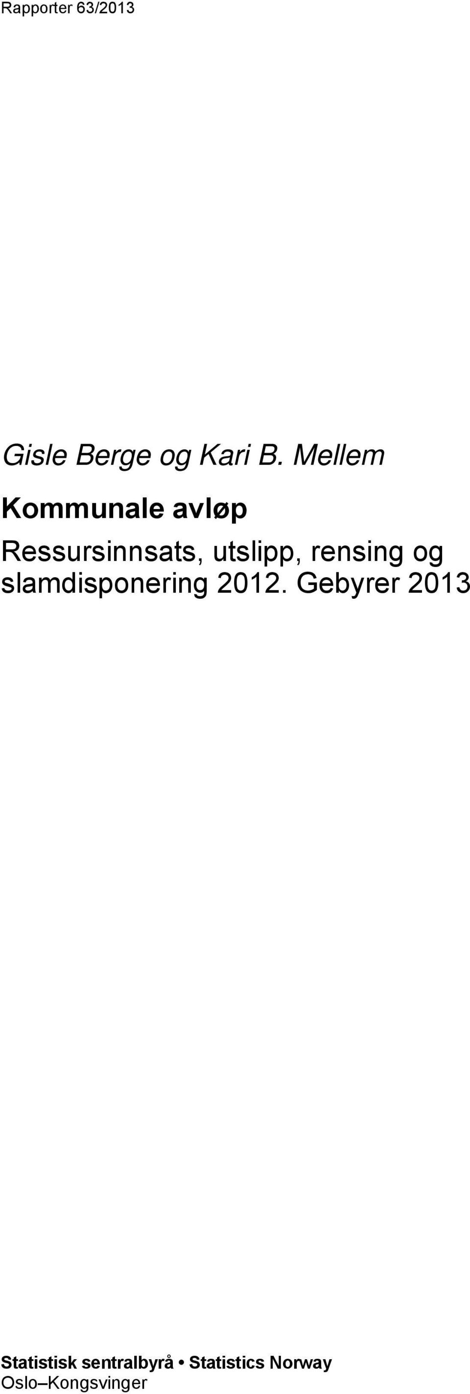 rensing og slamdisponering 2012.