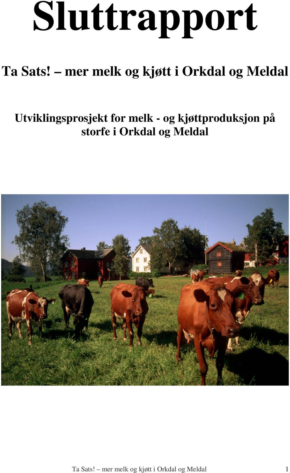 Utviklingsprosjekt for melk - og