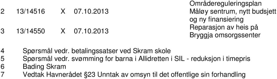 2013 Områdereguleringsplan Måløy sentrum, nytt budsjett og ny finansiering Reparasjon av heis