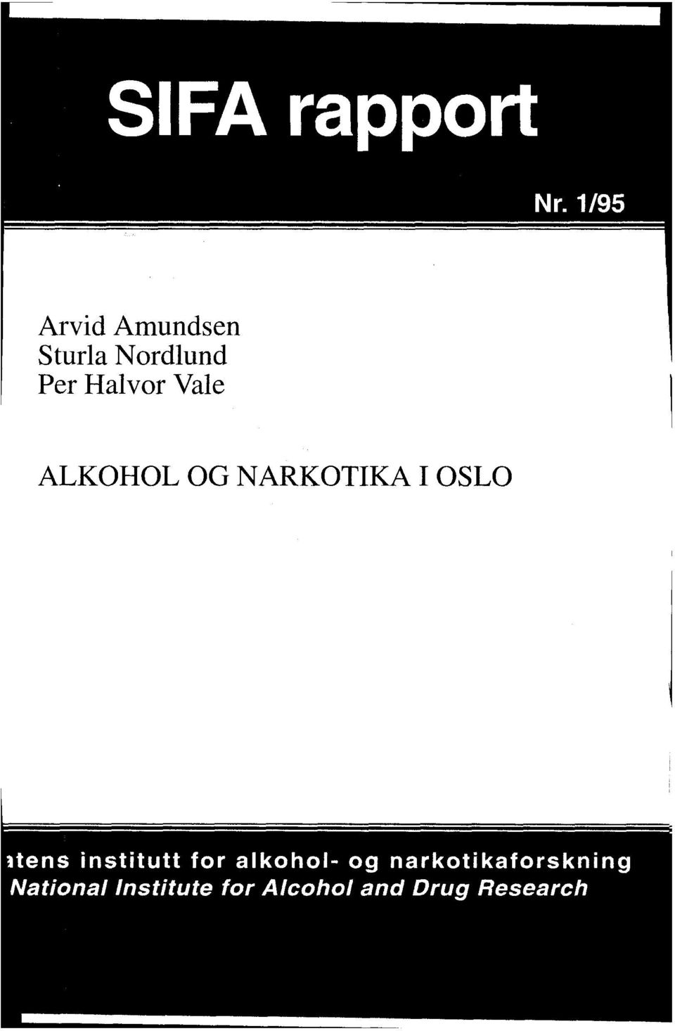 Halvor Vale ALKOHOL