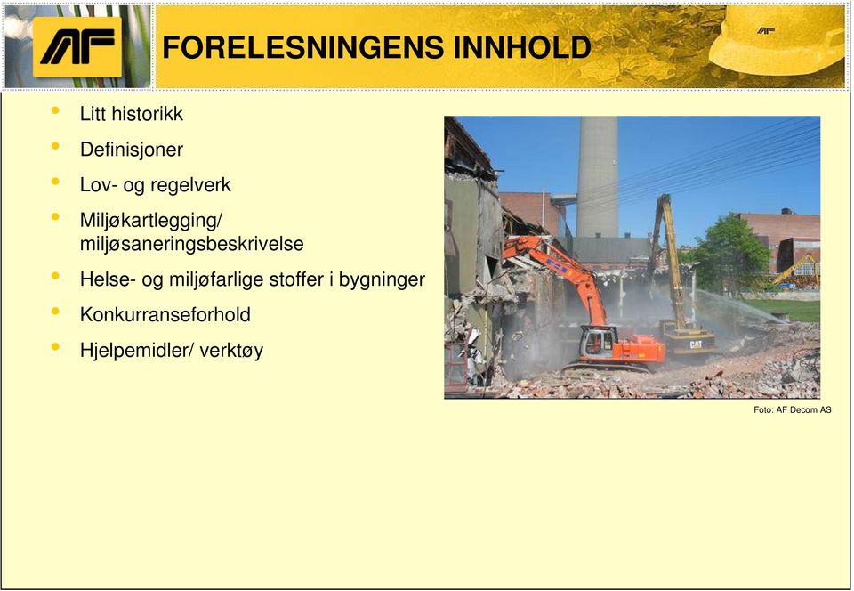 miljøsaneringsbeskrivelse Helse- og miljøfarlige