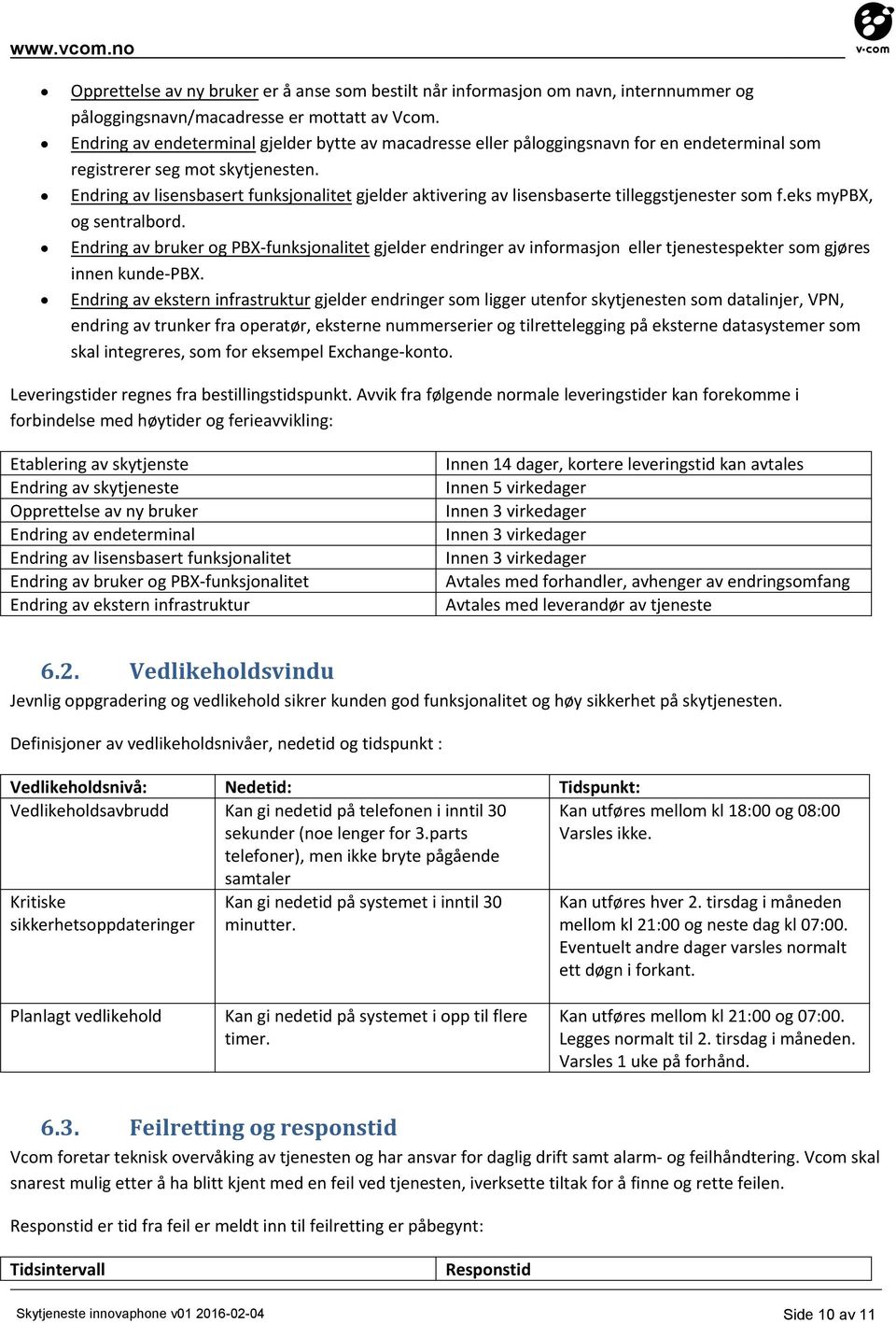 Endring av lisensbasert funksjonalitet gjelder aktivering av lisensbaserte tilleggstjenester som f.eks mypb, og sentralbord.