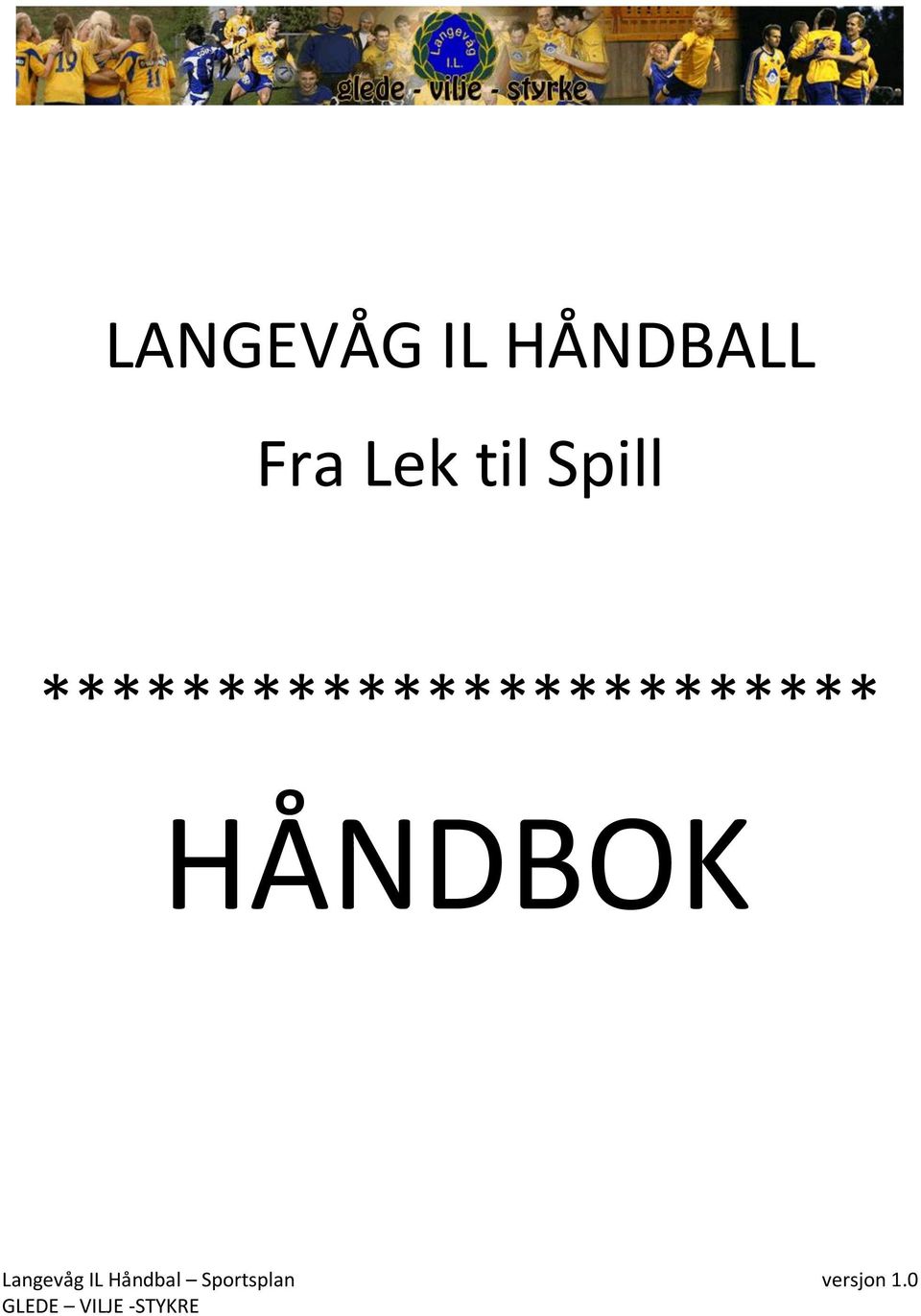 HÅNDBOK Langevåg IL Håndbal