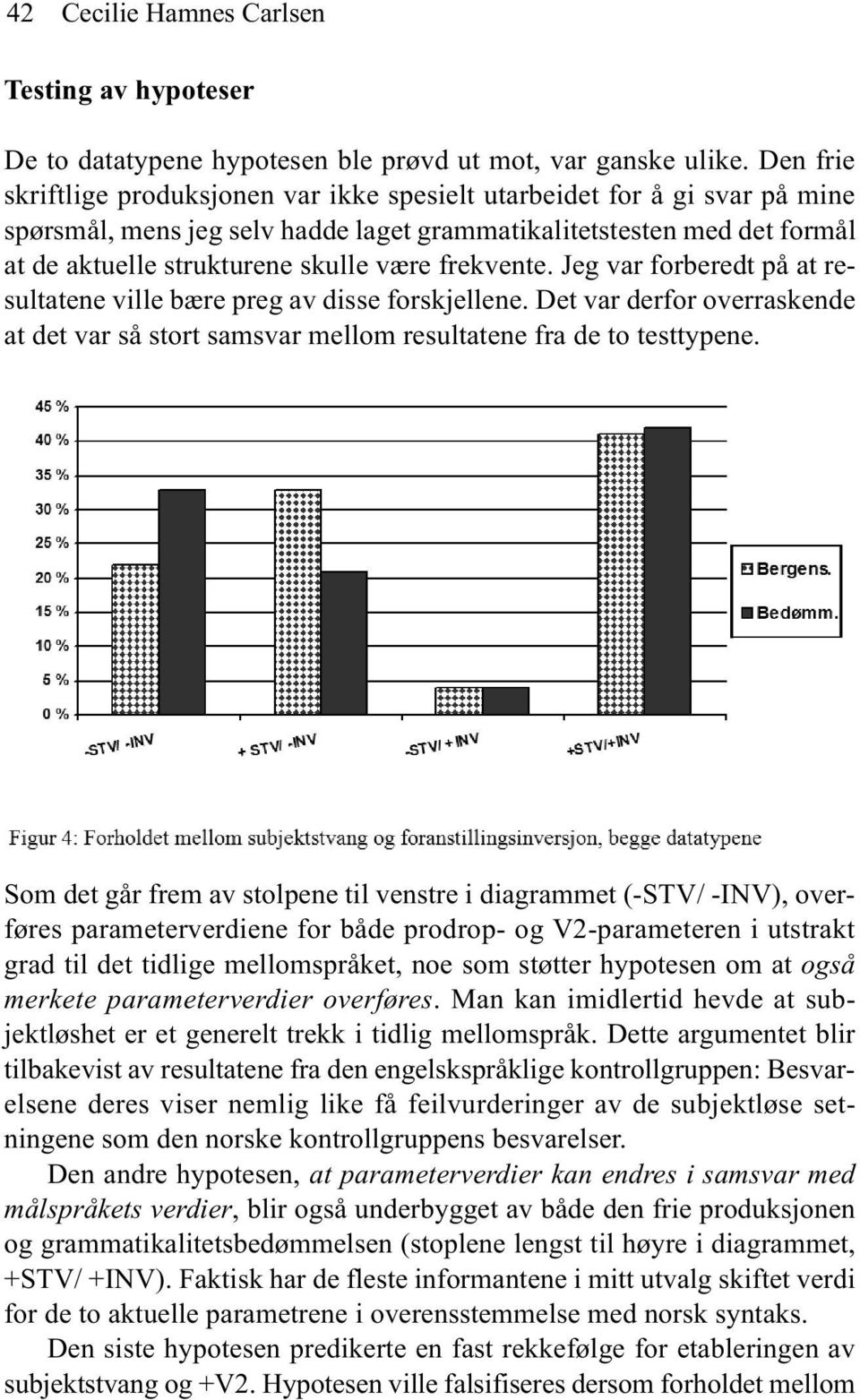 frekvente. Jeg var forberedt på at resultatene ville bære preg av disse forskjellene. Det var derfor overraskende at det var så stort samsvar mellom resultatene fra de to testtypene.