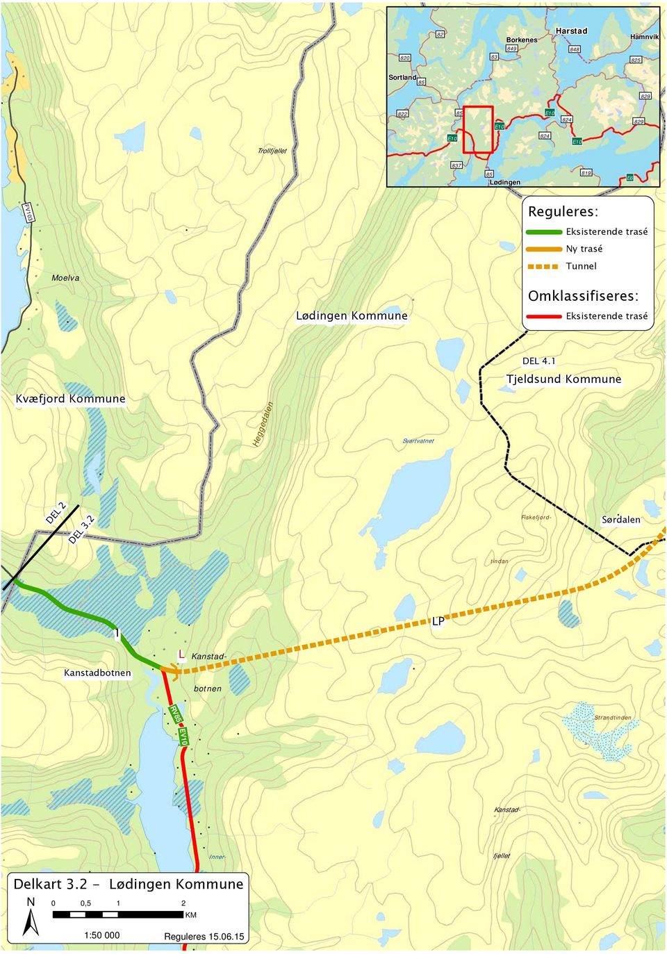 3. Fiskefjord- Sørdalen LP L Kanstad- Kanstadbotnen botnen RV