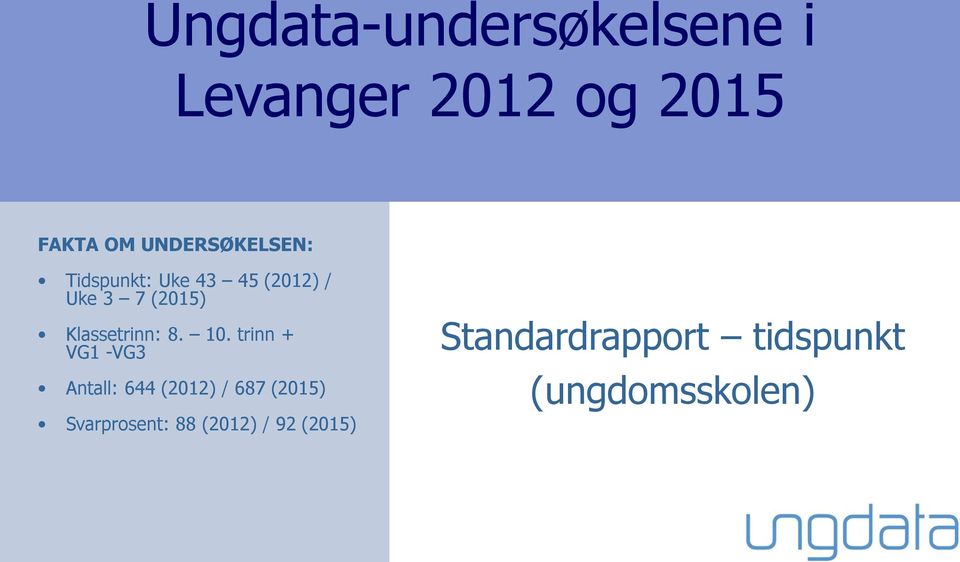 Klassetrinn: 8. 10.