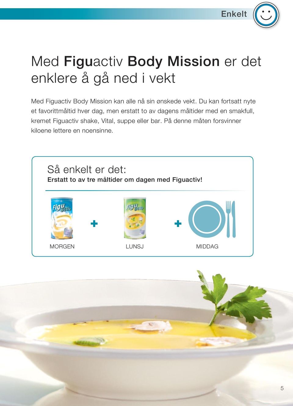 Du kan fortsatt nyte et favorittmåltid hver dag, men erstatt to av dagens måltider med en smakfull,