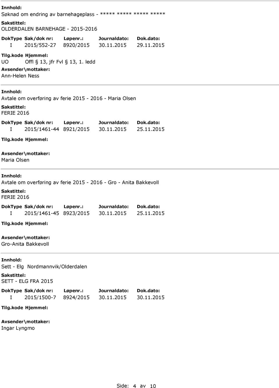 11.2015 Gro-Anita Bakkevoll Sett - Elg Nordmannvik/Olderdalen SETT - ELG FRA 2015 2015/1500-7 8924/2015 ngar Lyngmo