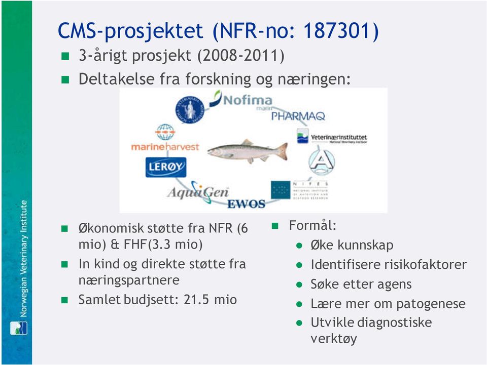 3 mio) In kind og direkte støtte fra næringspartnere Samlet budjsett: 21.