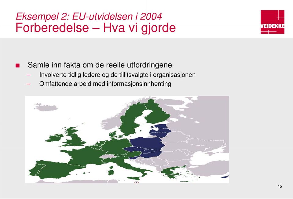 Involverte tidlig ledere og de tillitsvalgte i