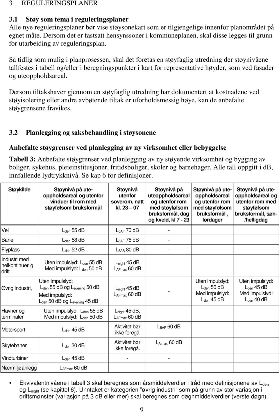 Så tidlig som mulig i planprosessen, skal det foretas en støyfaglig utredning der støynivåene tallfestes i tabell og/eller i beregningspunkter i kart for representative høyder, som ved fasader og