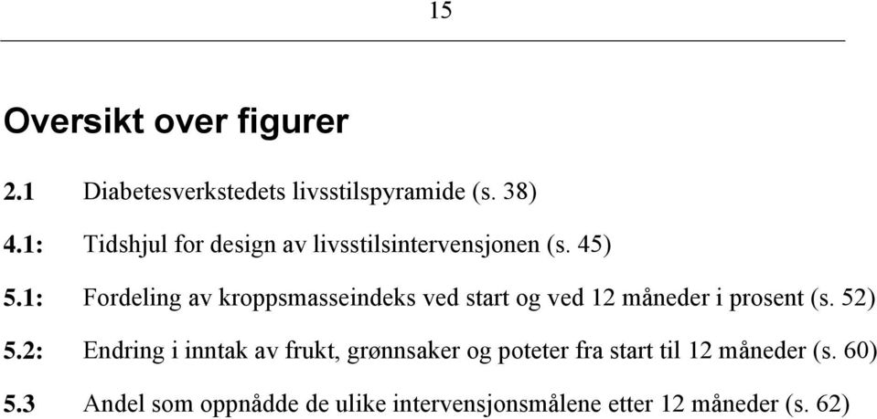 1: Fordeling av kroppsmasseindeks ved start og ved 12 måneder i prosent (s. 52) 5.