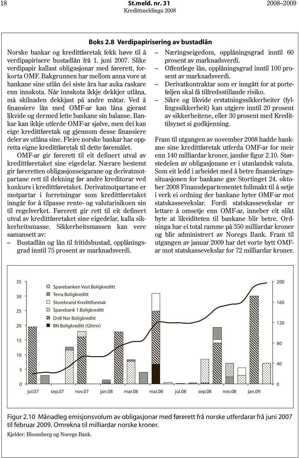 Ved å finansiere lån med OMF-ar kan låna gjerast likvide og dermed lette bankane sin balanse.