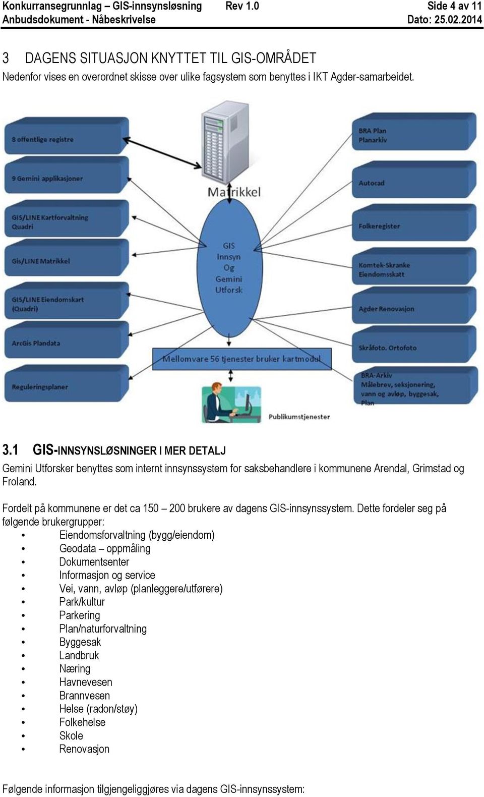 1 GIS-INNSYNSLØSNINGER I MER DETALJ Gemini Utforsker benyttes som internt innsynssystem for saksbehandlere i kommunene Arendal, Grimstad og Froland.