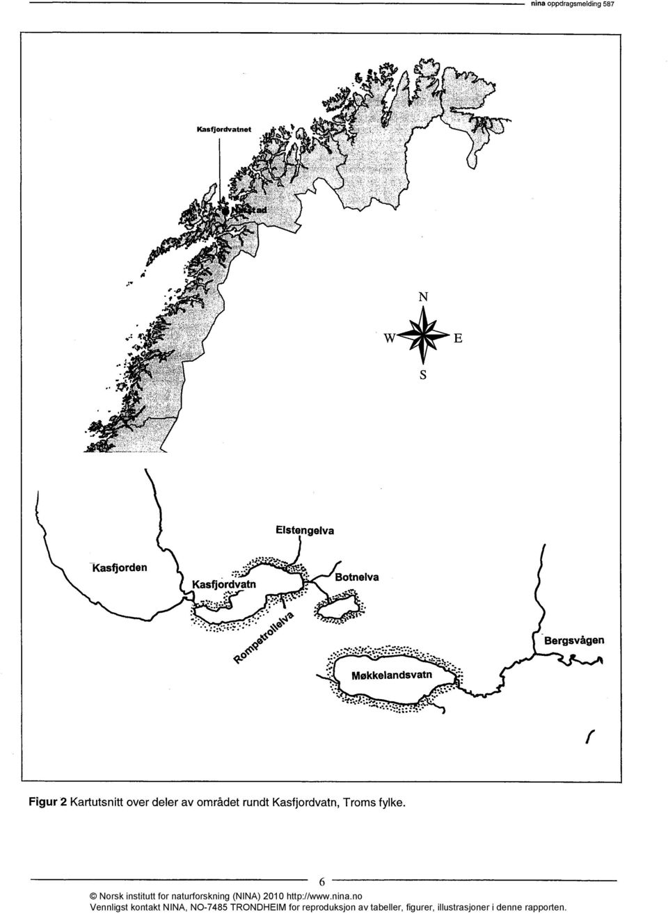 t(% Bergsvågen Mekkelandsvatn Figur 2 Kartutsnitt over