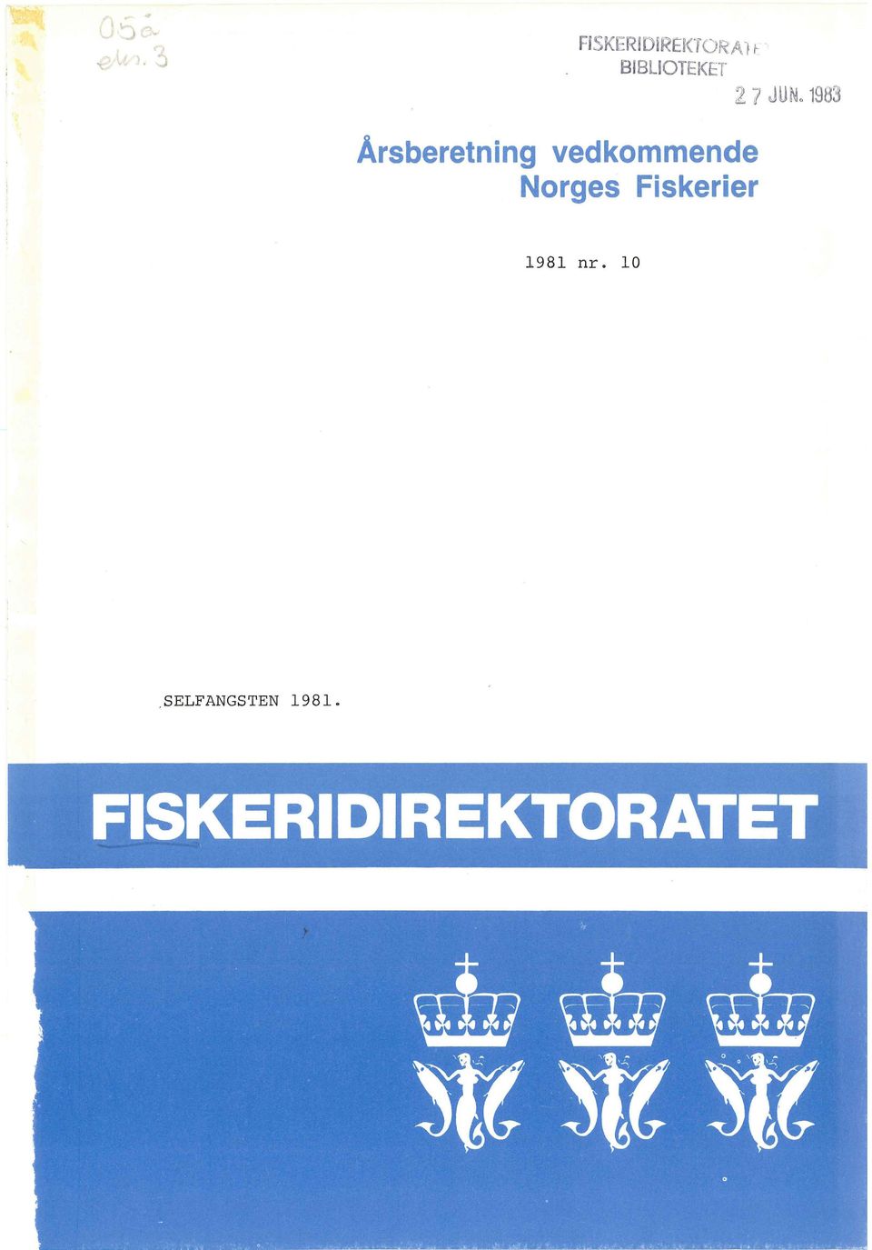 vedkommende Norges Fiskerier 1981