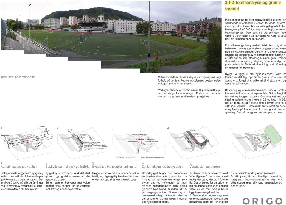 : Plasseringen av det distriktspsykiatriske senteret gir spennende utfordringer. Behovet for gode, skjermete omgivelser krever bevisst stillingstagen til trafi k- kmengden på 60.