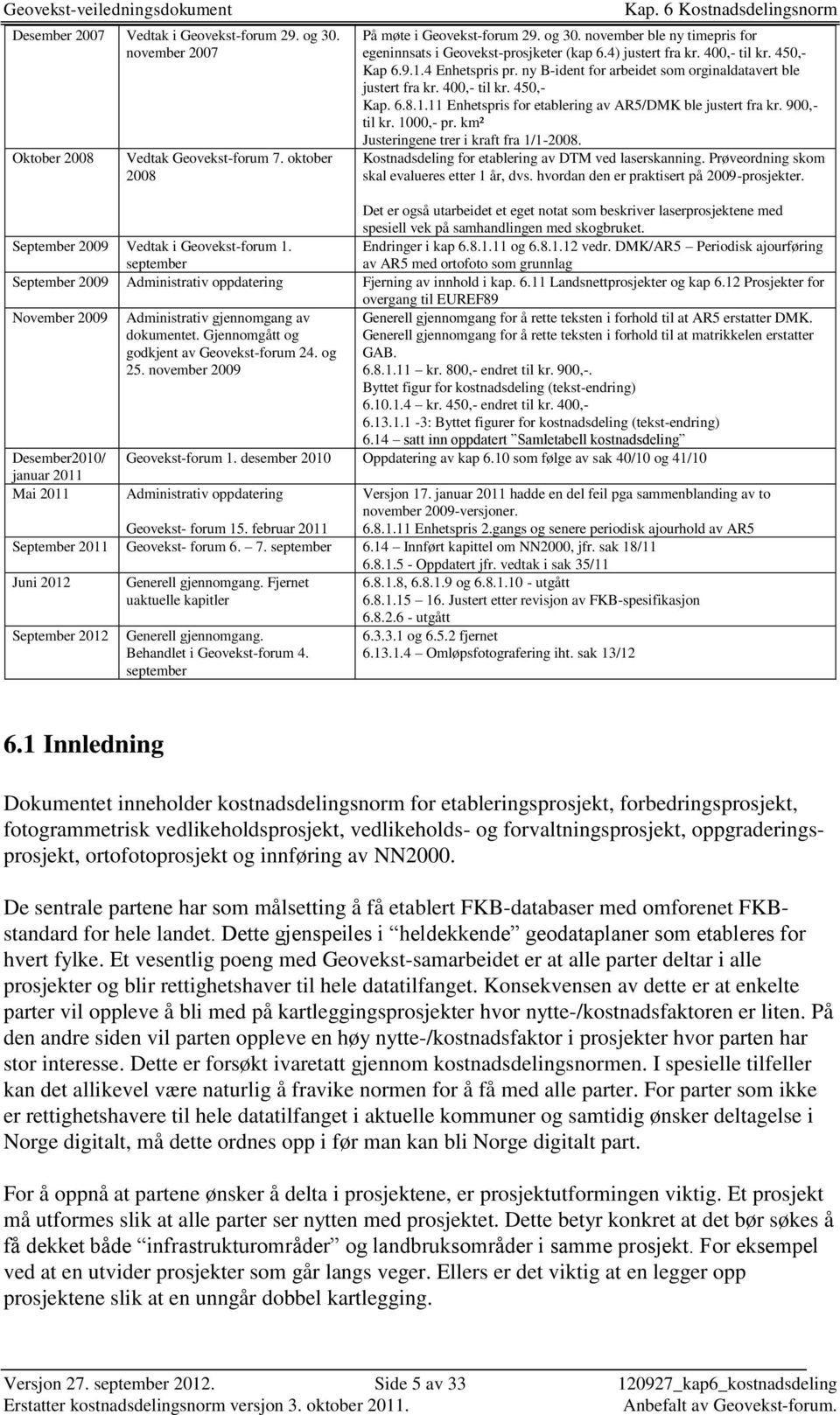 900,- til kr. 1000,- pr. km² Justeringene trer i kraft fra 1/1-2008. Kostnadsdeling for etablering av DTM ved laserskanning. Prøveordning skom skal evalueres etter 1 år, dvs.