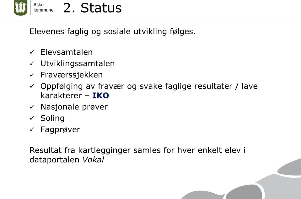 svake faglige resultater / lave karakterer IKO Nasjonale prøver Soling