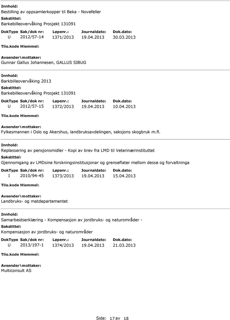 2013 Fylkesmannen i Oslo og Akershus, landbruksavdelingen, seksjons skogbruk m.fl.