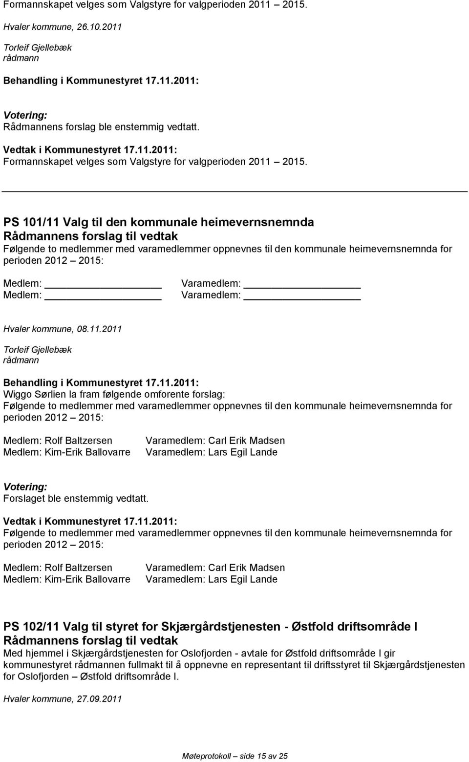 Hvaler kommune, 08.11.