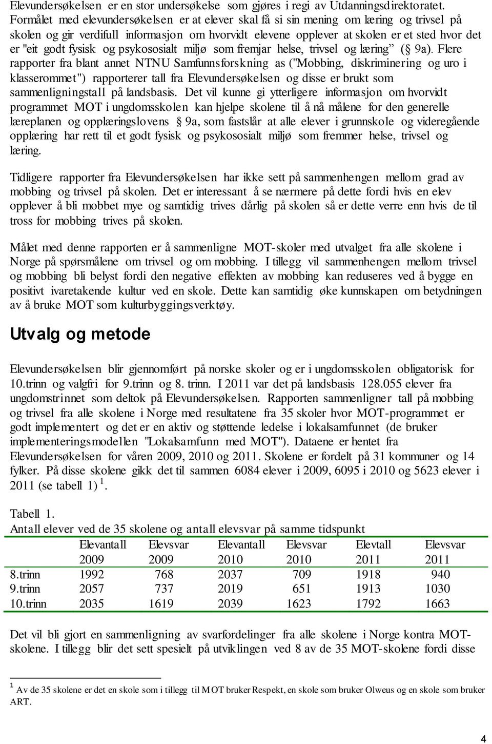 fysisk og psykososialt miljø som fremjar helse, trivsel og læring ( 9a).